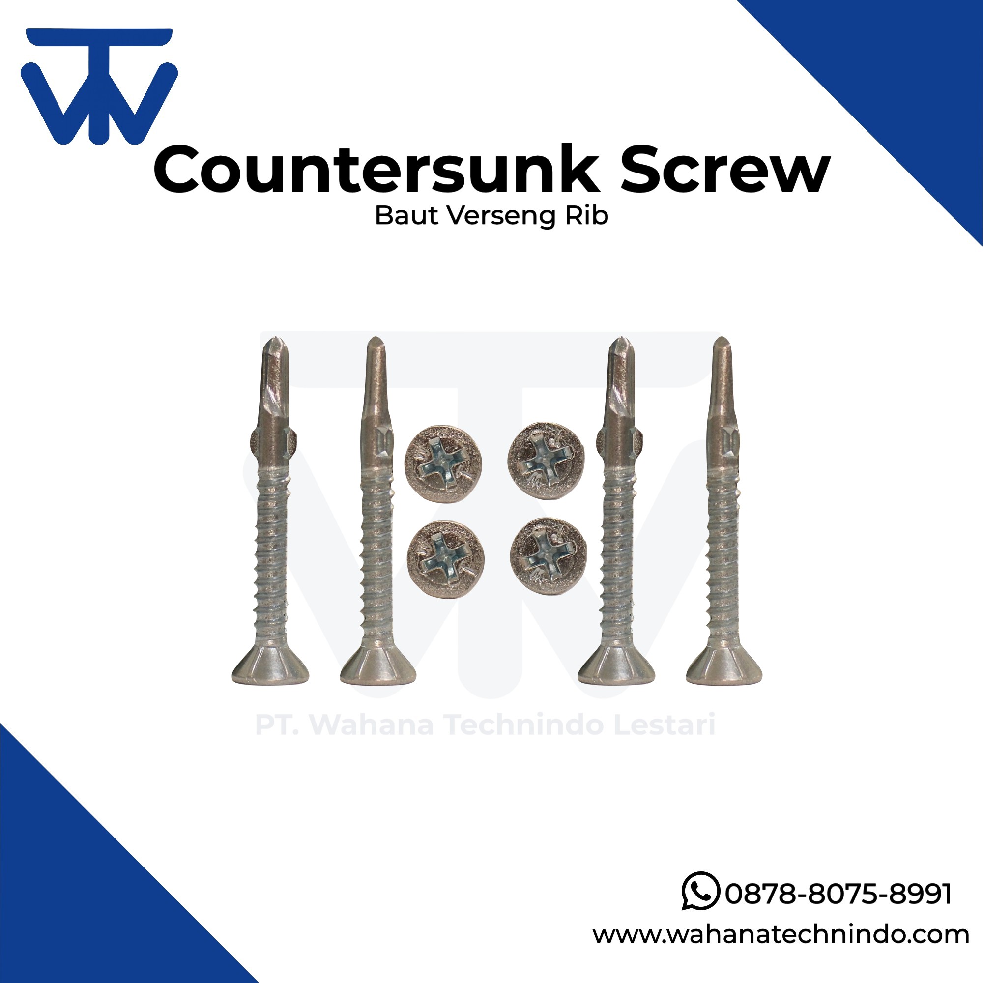 Countersunk Screw Verseng RIB