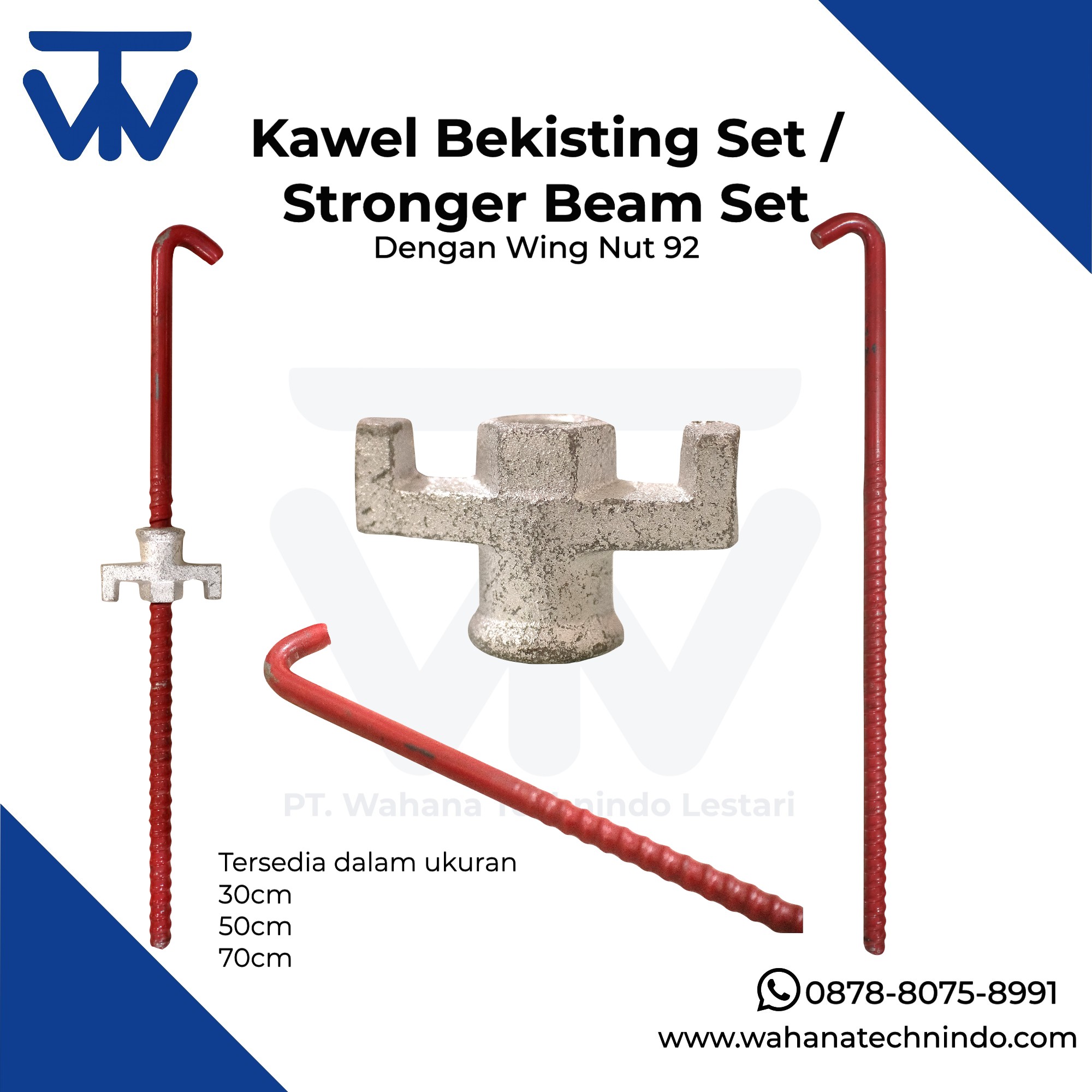 Kawel Bekisting dengan Wing Nut 92